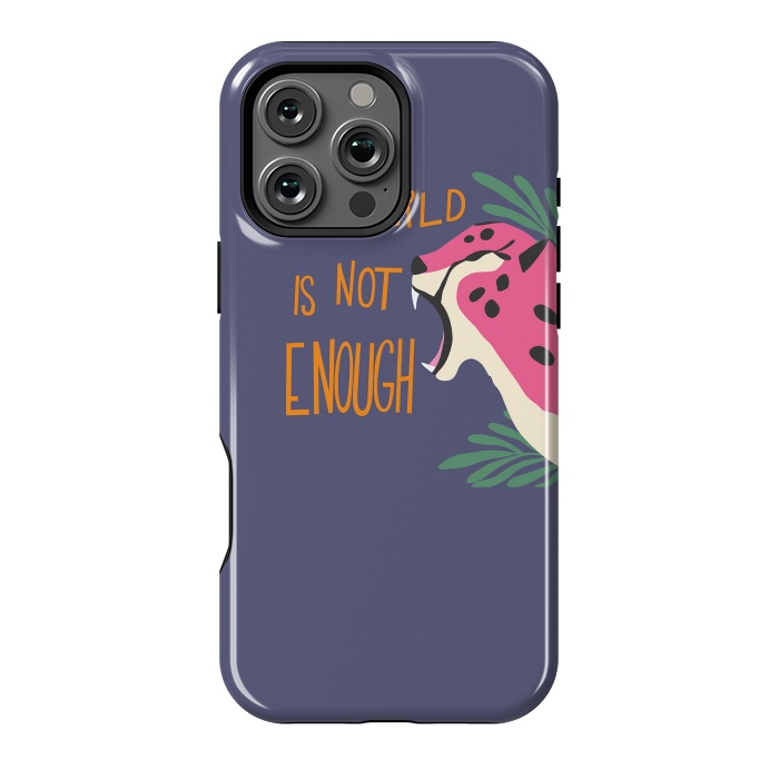 iPhone 16 Pro Max StrongFit Cheetah - the world is not enough, purple by Jelena Obradovic