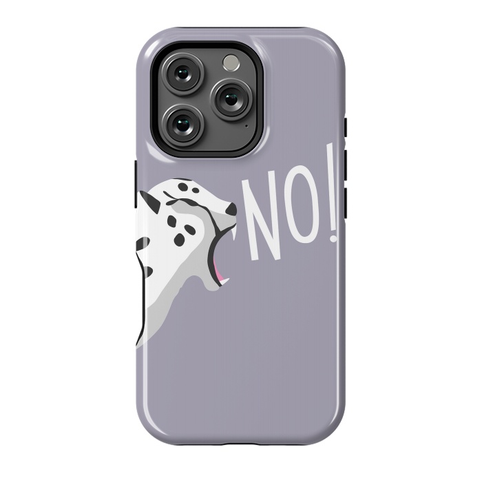 iPhone 16 Pro StrongFit Cheetah roaring NO, purple by Jelena Obradovic