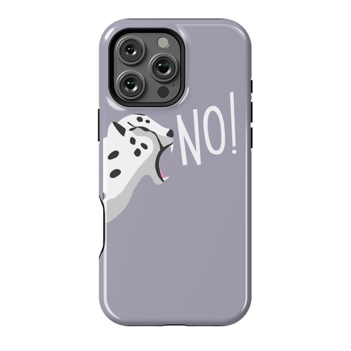 iPhone 16 Pro Max StrongFit Cheetah roaring NO, purple by Jelena Obradovic