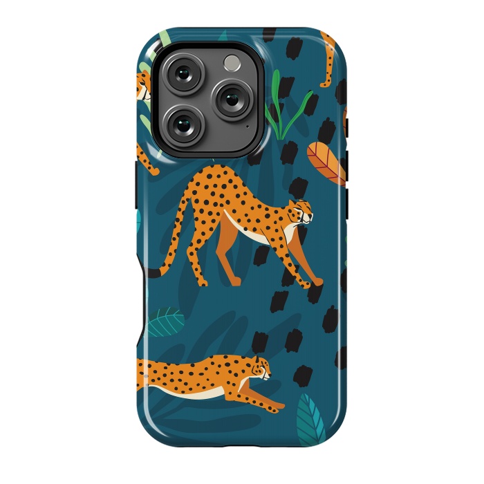 iPhone 16 Pro StrongFit Cheetah pattern 01 by Jelena Obradovic