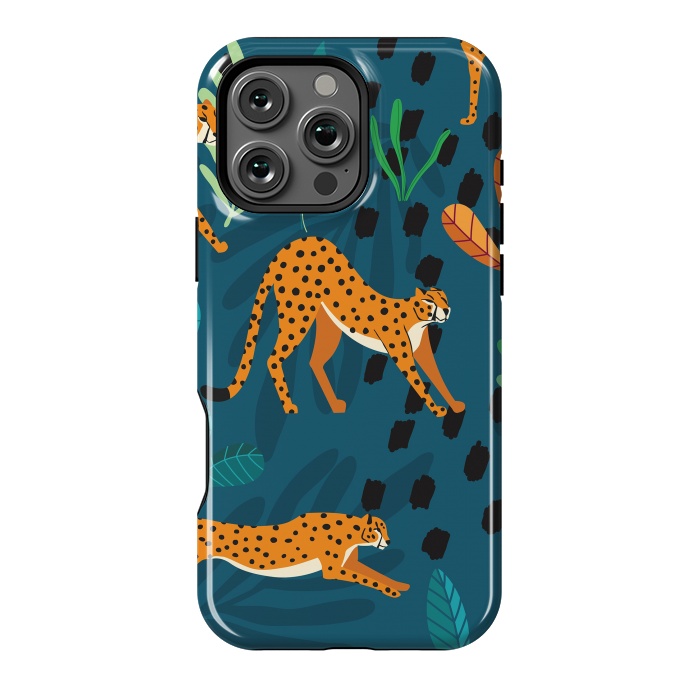 iPhone 16 Pro Max StrongFit Cheetah pattern 01 by Jelena Obradovic