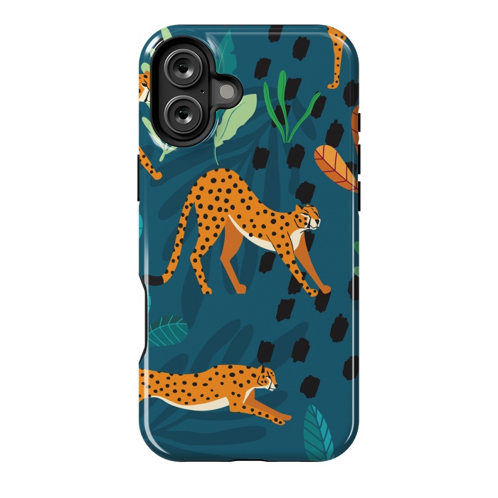 iPhone 16 Plus StrongFit Cheetah pattern 01 by Jelena Obradovic