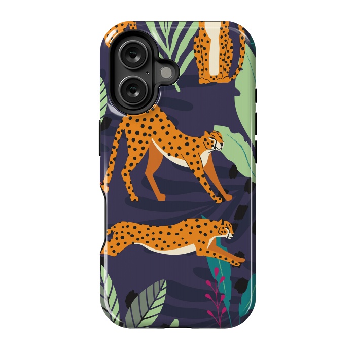 iPhone 16 StrongFit Cheetah pattern 02 by Jelena Obradovic