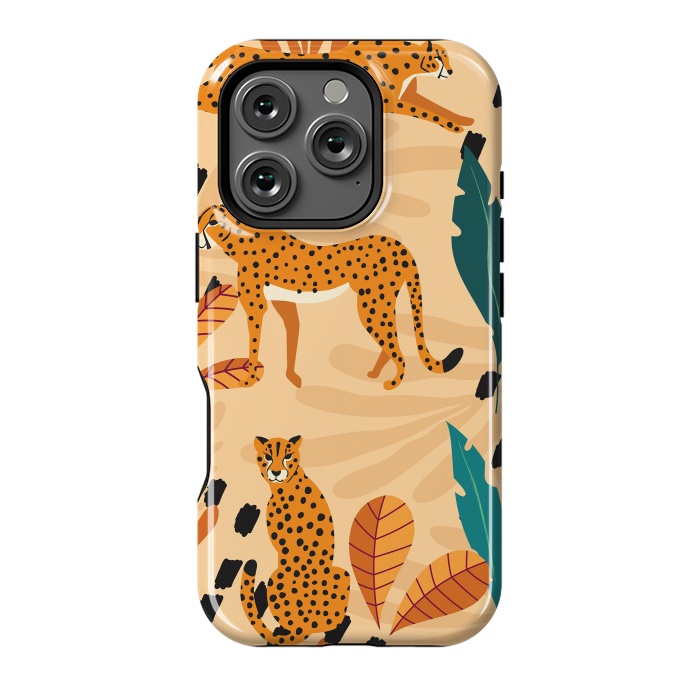 iPhone 16 Pro StrongFit Cheetah pattern 03 by Jelena Obradovic