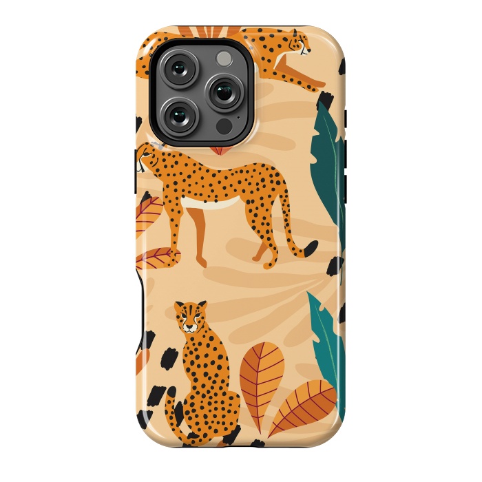 iPhone 16 Pro Max StrongFit Cheetah pattern 03 by Jelena Obradovic