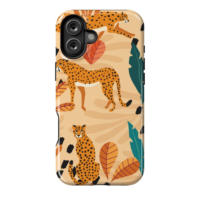 iPhone 16 Plus StrongFit Cheetah pattern 03 by Jelena Obradovic