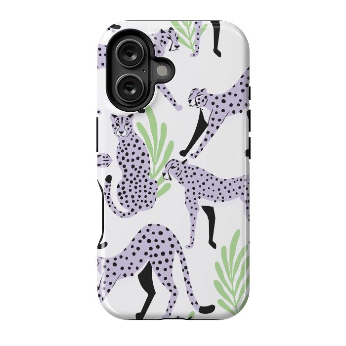 iPhone 16 StrongFit Cheetah pattern 05 by Jelena Obradovic