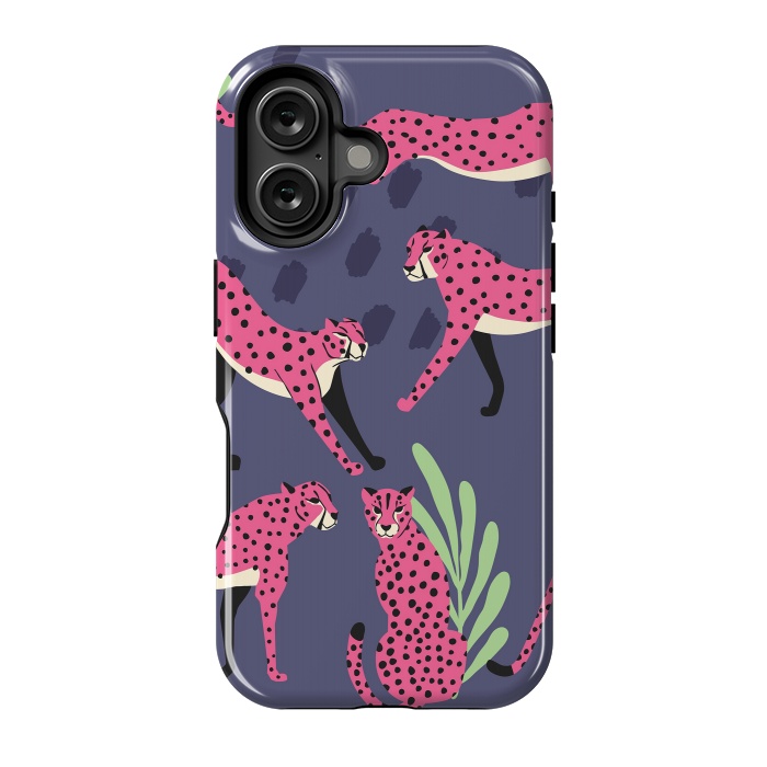 iPhone 16 StrongFit Cheetah pattern 06 by Jelena Obradovic