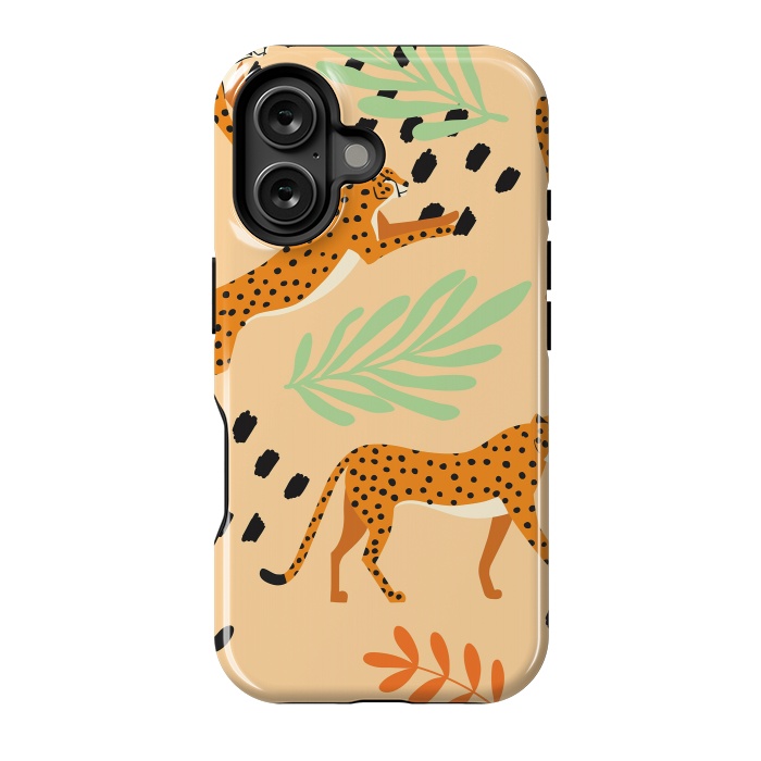 iPhone 16 StrongFit Cheetah pattern 07 by Jelena Obradovic