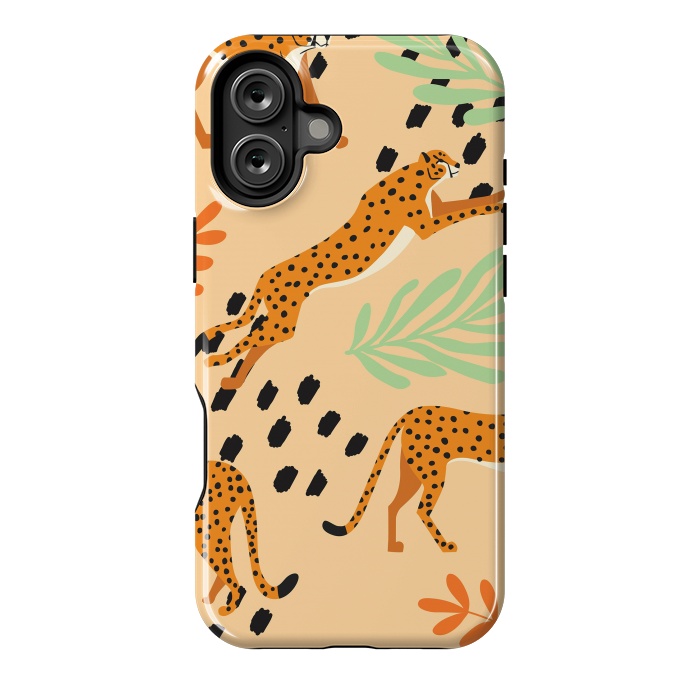 iPhone 16 Plus StrongFit Cheetah pattern 07 by Jelena Obradovic