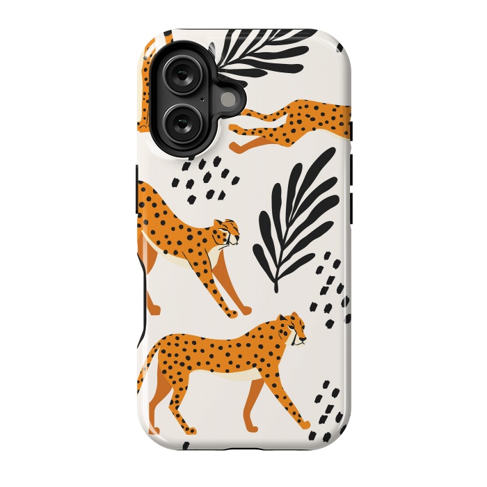 iPhone 16 StrongFit Cheetah pattern 09 by Jelena Obradovic