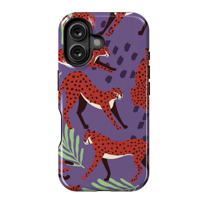 iPhone 16 StrongFit Cheetah pattern 10 by Jelena Obradovic