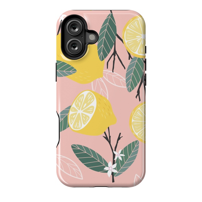 iPhone 16 Plus StrongFit Lemon pattern 01 by Jelena Obradovic