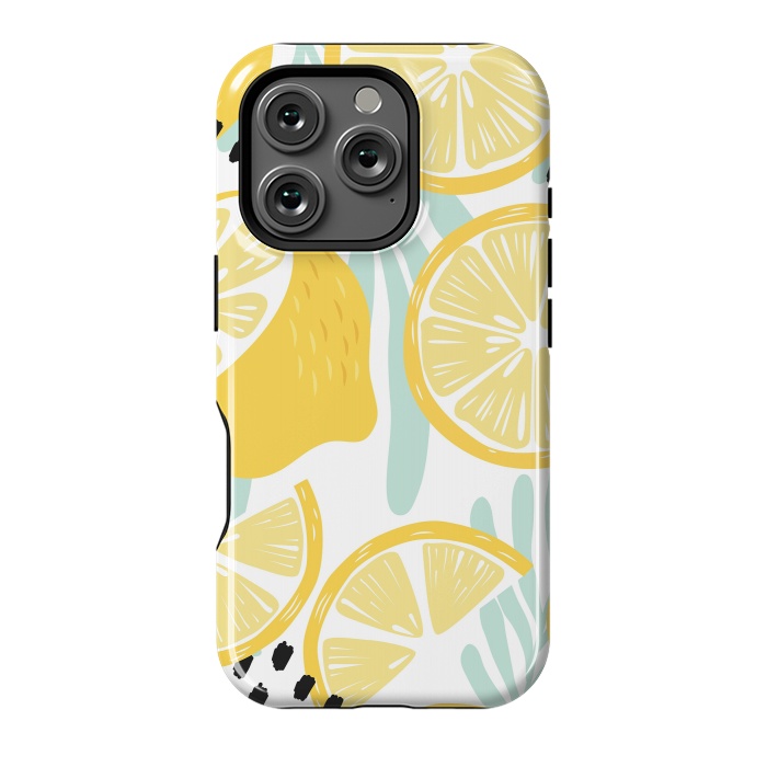 iPhone 16 Pro StrongFit Lemon pattern 02 by Jelena Obradovic