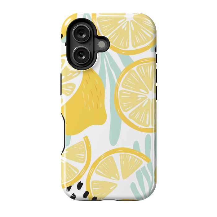 iPhone 16 StrongFit Lemon pattern 02 by Jelena Obradovic