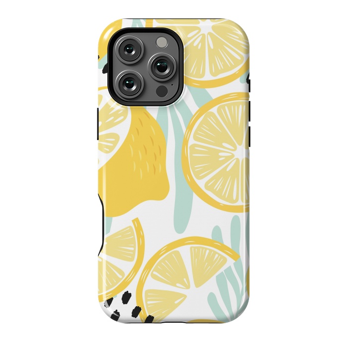 iPhone 16 Pro Max StrongFit Lemon pattern 02 by Jelena Obradovic