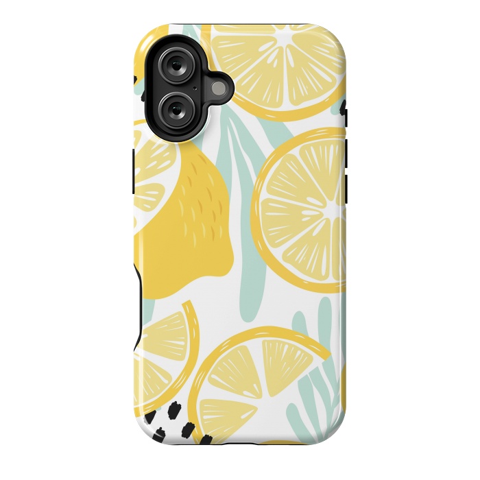 iPhone 16 Plus StrongFit Lemon pattern 02 by Jelena Obradovic