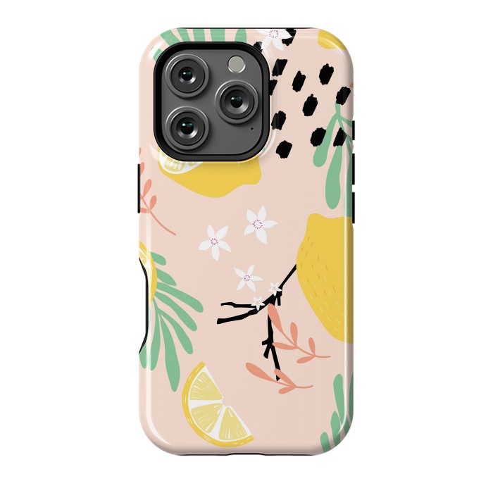 iPhone 16 Pro StrongFit Lemon pattern 03 by Jelena Obradovic