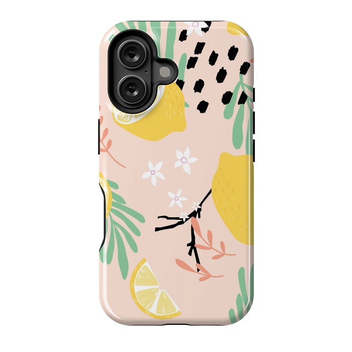 iPhone 16 StrongFit Lemon pattern 03 by Jelena Obradovic