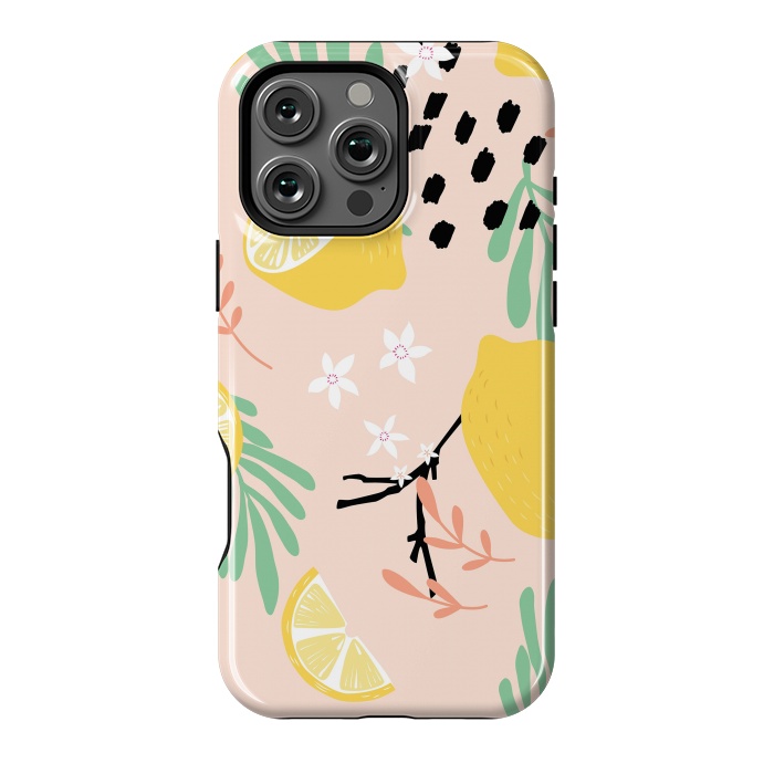 iPhone 16 Pro Max StrongFit Lemon pattern 03 by Jelena Obradovic