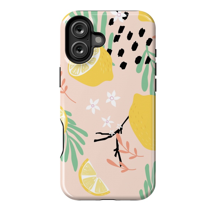 iPhone 16 Plus StrongFit Lemon pattern 03 by Jelena Obradovic