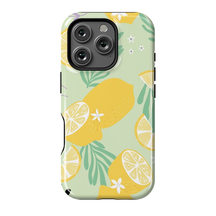 iPhone 16 Pro StrongFit Lemon pattern 04 by Jelena Obradovic