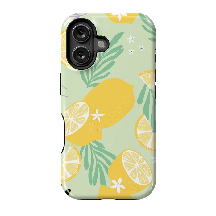 iPhone 16 StrongFit Lemon pattern 04 by Jelena Obradovic