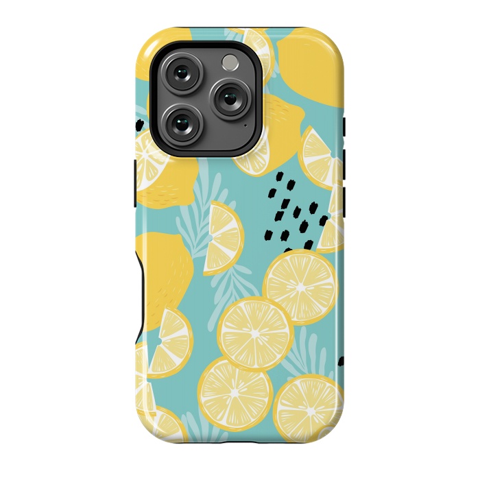 iPhone 16 Pro StrongFit Lemon pattern 06 by Jelena Obradovic