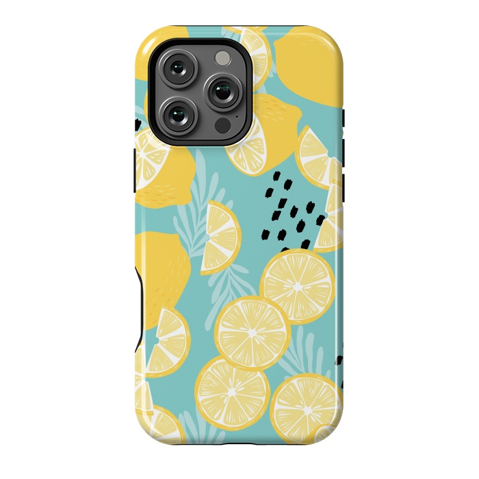 iPhone 16 Pro Max StrongFit Lemon pattern 06 by Jelena Obradovic