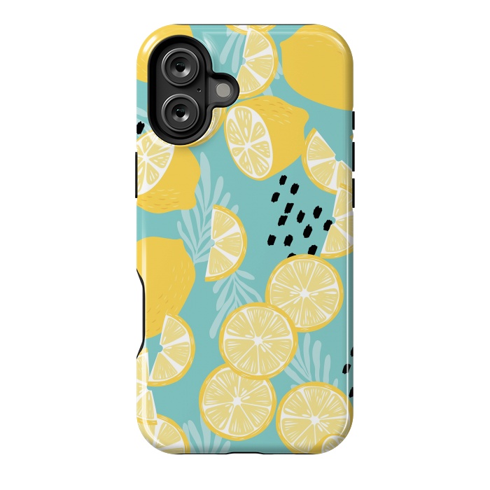 iPhone 16 Plus StrongFit Lemon pattern 06 by Jelena Obradovic