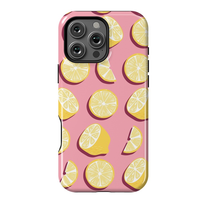 iPhone 16 Pro Max StrongFit Lemon pattern 07 by Jelena Obradovic