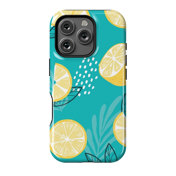 iPhone 16 Pro StrongFit Lemon pattern 08 by Jelena Obradovic