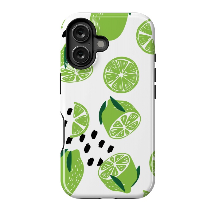 iPhone 16 StrongFit Lime pattern 01 by Jelena Obradovic