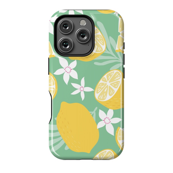 iPhone 16 Pro StrongFit Lemon pattern 09 by Jelena Obradovic