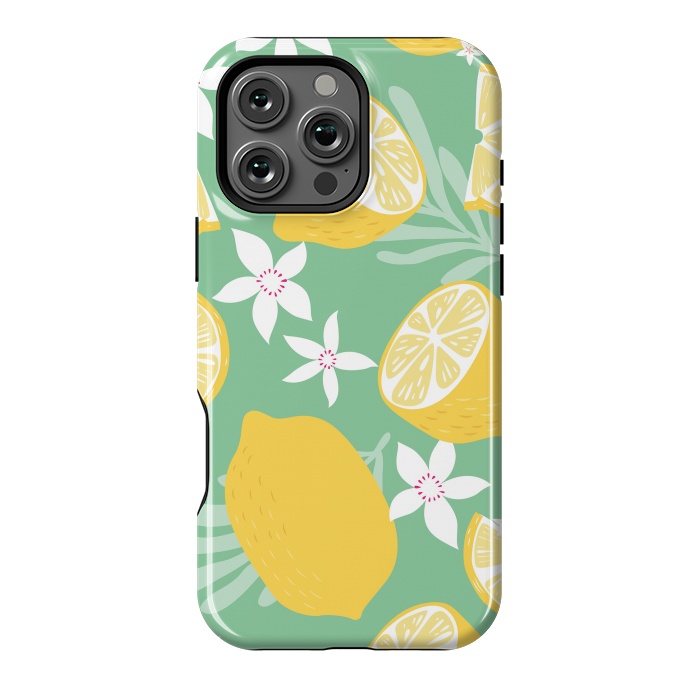 iPhone 16 Pro Max StrongFit Lemon pattern 09 by Jelena Obradovic