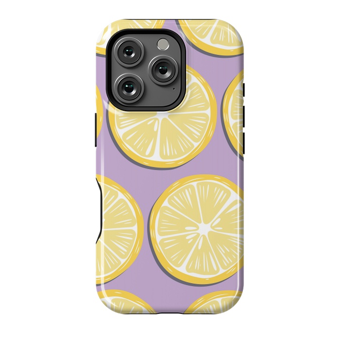 iPhone 16 Pro StrongFit Lemon pattern 10 by Jelena Obradovic