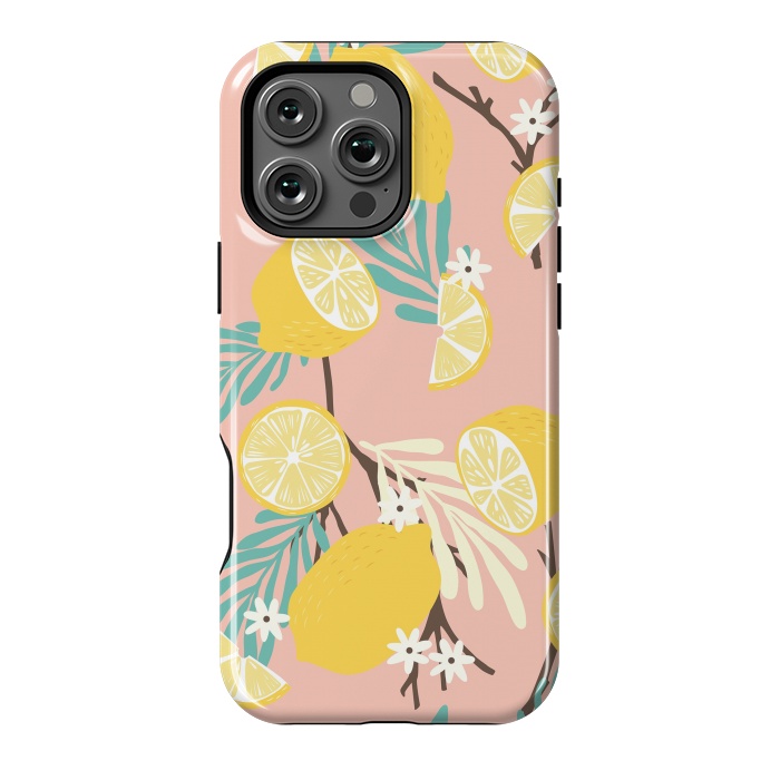 iPhone 16 Pro Max StrongFit Lemon pattern 12 by Jelena Obradovic