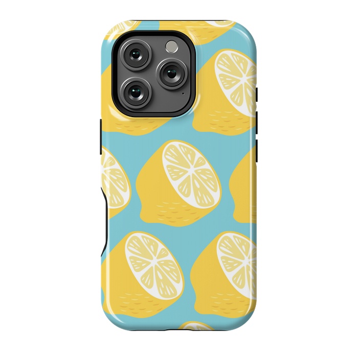 iPhone 16 Pro StrongFit Lemon pattern 13 by Jelena Obradovic