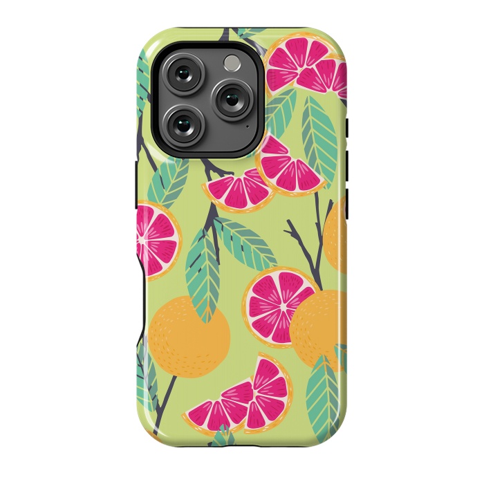 iPhone 16 Pro StrongFit Grapefruit pattern 01 by Jelena Obradovic