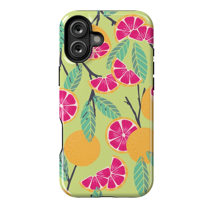 iPhone 16 Plus StrongFit Grapefruit pattern 01 by Jelena Obradovic