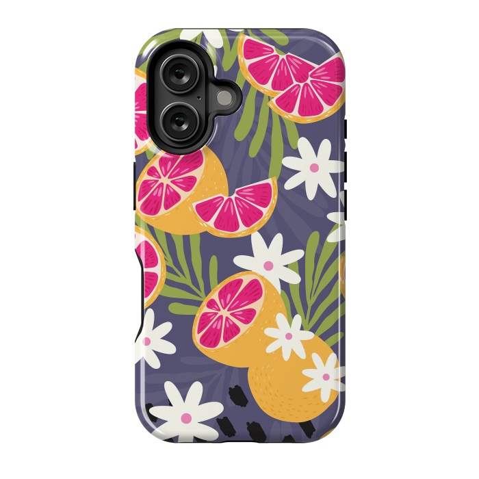 iPhone 16 StrongFit Grapefruit pattern 02 by Jelena Obradovic