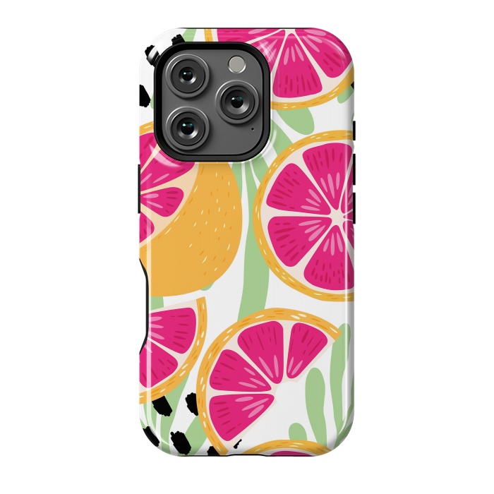 iPhone 16 Pro StrongFit Grapefruit pattern 03 by Jelena Obradovic