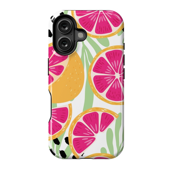 iPhone 16 StrongFit Grapefruit pattern 03 by Jelena Obradovic