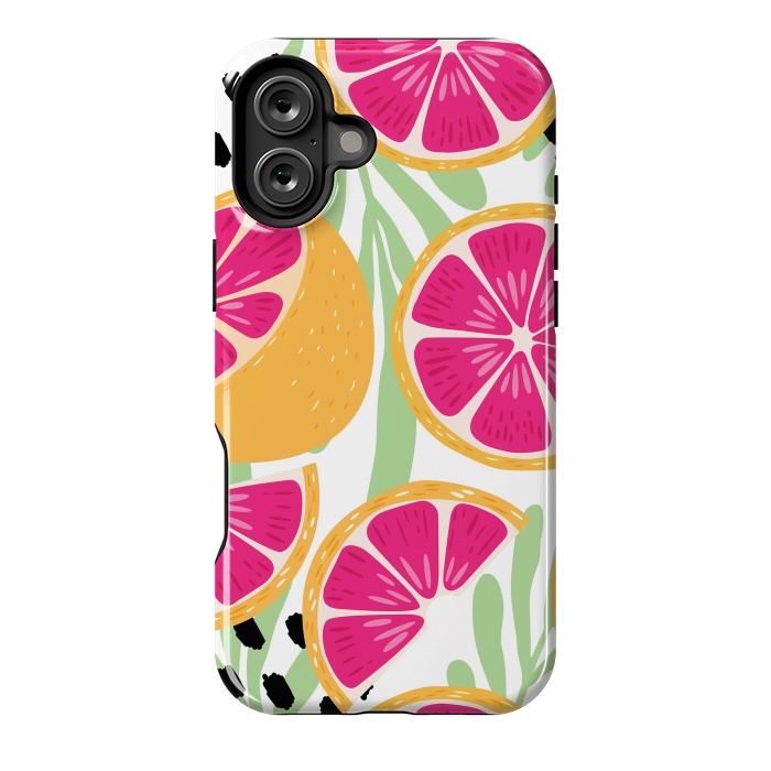 iPhone 16 Plus StrongFit Grapefruit pattern 03 by Jelena Obradovic