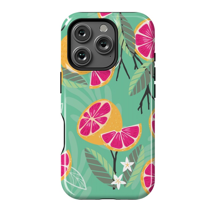 iPhone 16 Pro StrongFit Grapefruit pattern 06 by Jelena Obradovic