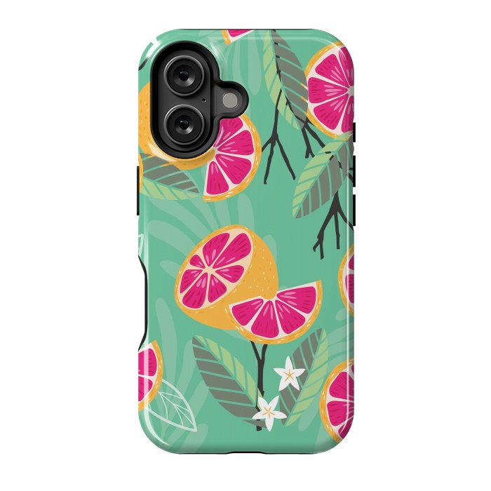 iPhone 16 StrongFit Grapefruit pattern 06 by Jelena Obradovic