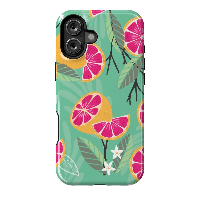 iPhone 16 Plus StrongFit Grapefruit pattern 06 by Jelena Obradovic