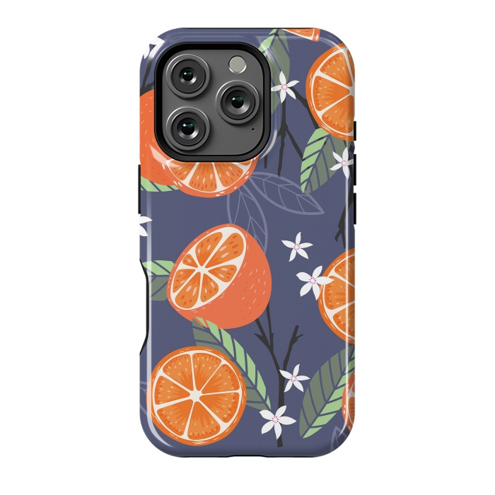 iPhone 16 Pro StrongFit Orange pattern 01 by Jelena Obradovic