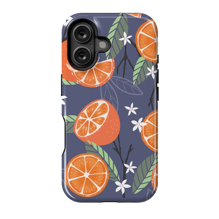 iPhone 16 StrongFit Orange pattern 01 by Jelena Obradovic