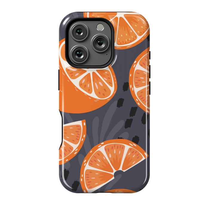 iPhone 16 Pro StrongFit Orange pattern 02 by Jelena Obradovic